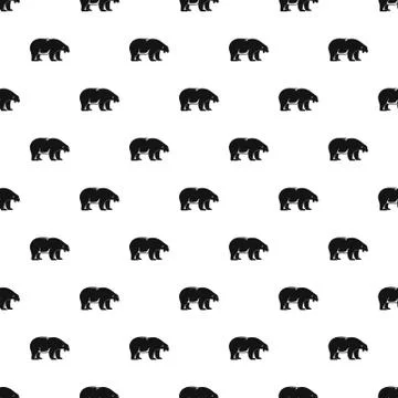 Polar bear howl pattern seamless vector Stock Illustration
