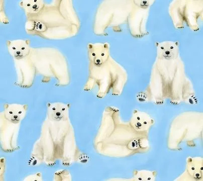 Polar bear on ice Stock Illustration