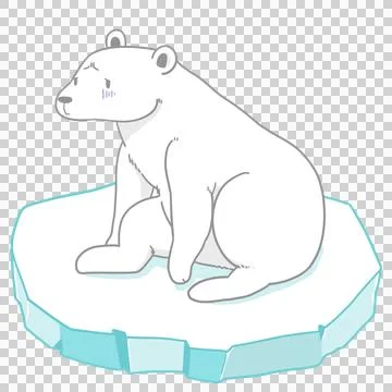 Polar bear on ice 스톡 일러스트
