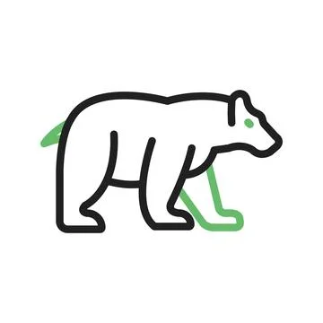 Polar Bear Icon Image. Stock Illustration