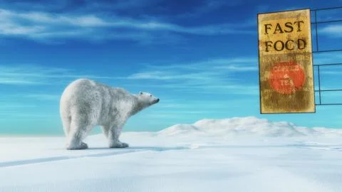 .A polar bear Stock Illustration