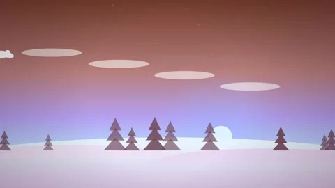 Polar Bear Jumping Between Ice Platforms Flat Vector Animation Видео 347966638