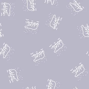 Polar bear line seamless pattern 스톡 일러스트