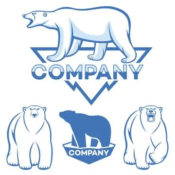 Polar bear logo Stock Illustration