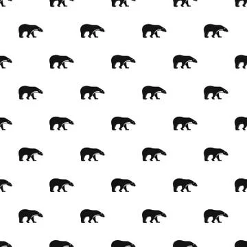 Polar bear pattern seamless vector 스톡 일러스트