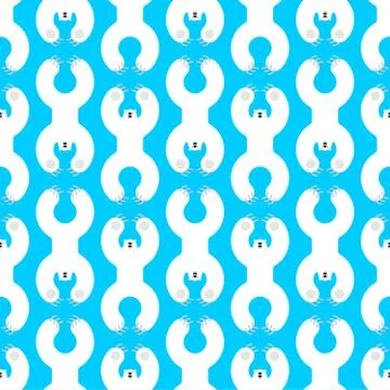 Polar bear pattern seamless. Wild predator texture. big white bear attacks ba Stock Illustration
