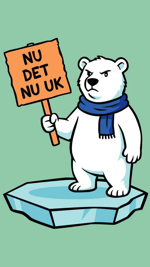 Polar Bear Protest on Arctic Ice Against Greenland Sale 스톡 동영상 331657905