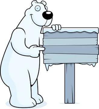 Polar bear sign Stock Illustration