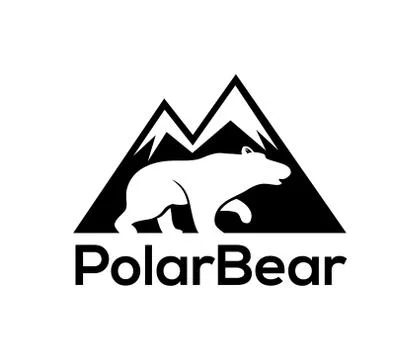 Polar bear sign logo vector Illustrazione stock