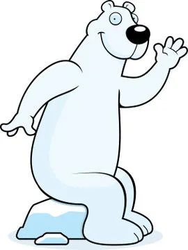 Polar bear sitting Stock Illustration