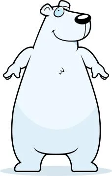 Polar Bear Smiling Stock Illustration