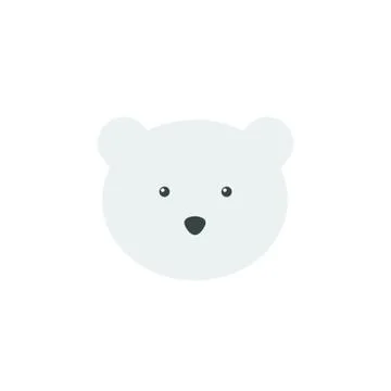 Polar bear vector icon, vector color illustration Stock Illustration