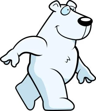 Polar Bear Walking Stock Illustration