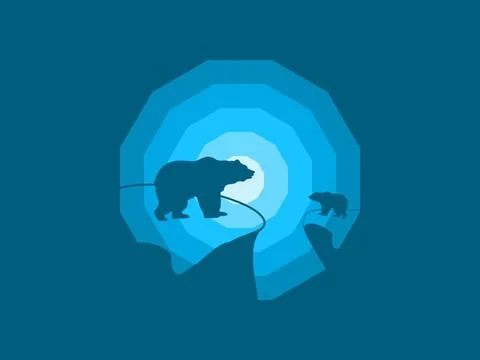 Polar Bears Stock Illustration