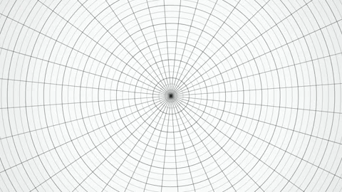 Polar coordinate vector grid zoom seamless loop motion background Stock Footage 347517814