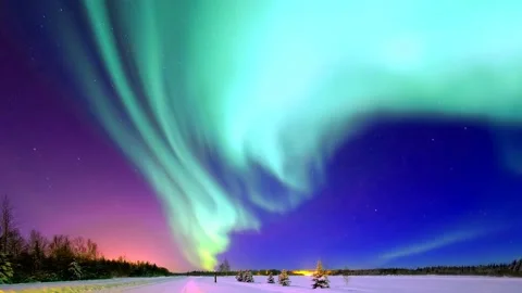 Polar glow animation Stock Footage 154563188