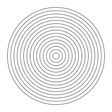 Polar grid of 14 concentric circles. Wheel of life, habits tracker. Coaching Stock Illustration