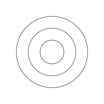 Polar grid concentric circles. Circle diagram divided on segments. Stock Illustration