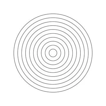 Polar grid concentric circles icon. Wheel of life or habits tracker. Stock Illustration