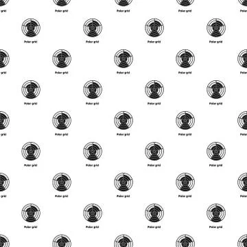 Polar grid pattern vector seamless Stock Illustration