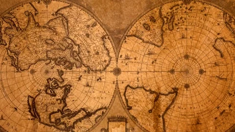 Polar Hemisphere Map 库存影片 331948056