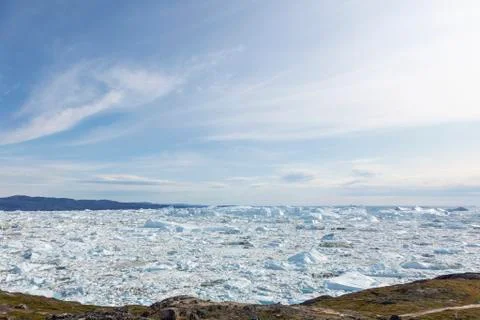 Polar ice melt Disko Bay Greenland Stock Photos