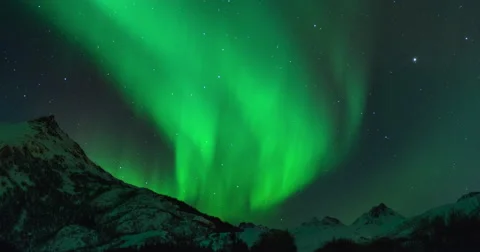 Polar light time lapse Stock Footage 61347522