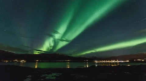 Polar lights in Norway Video stock 58653104