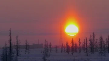 A polar night in the Arctic Stock Footage 85559226