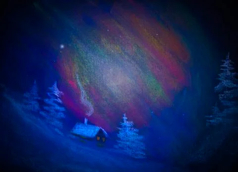Polar night Stock Illustration