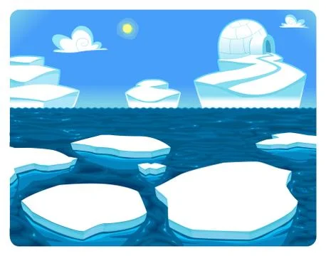 Polar scene. Stock Illustration