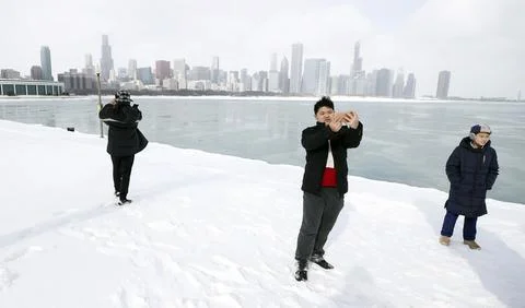 Polar vortex to bring sub-zero temperatures, Chicago, USA - 29 Jan 2019 Stock Photos