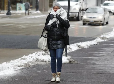 Polar vortex to bring sub-zero temperatures, Chicago, USA - 29 Jan 2019 Stock Photos