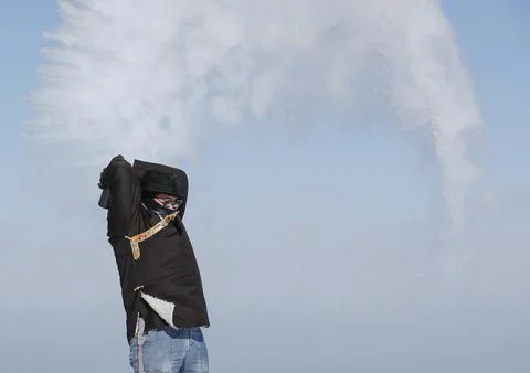 Polar vortex to bring sub-zero temperatures, Chicago, USA - 30 Jan 2019 Stock Photos