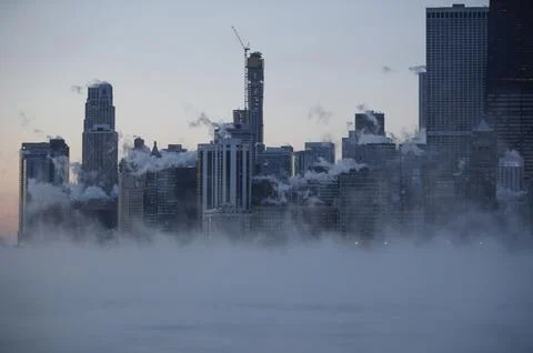 Polar vortex to bring sub-zero temperatures to the USA, Chicago - 30 Jan 2019 Stock Photos