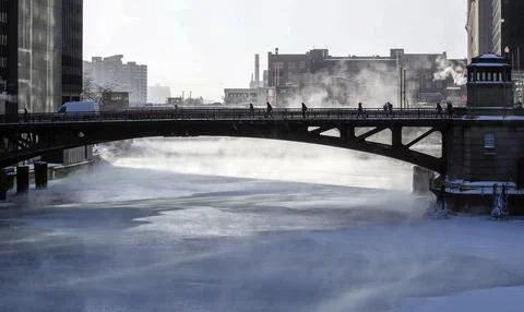 Polar vortex to bring sub-zero temperatures, Chicago, USA - 31 Jan 2019 Stock Photos