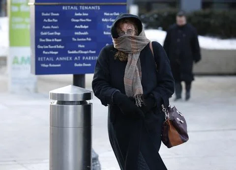 Polar vortex brings sub-zero temperatures, Chicago, USA - 31 Jan 2019 Stock Photos