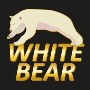 Polar white bear logo vector design Stock Illustration