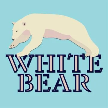 Polar white bear logo vector design Stock Illustration