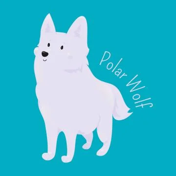 Polar Wolf. Child fun pattern icon イラスト素材