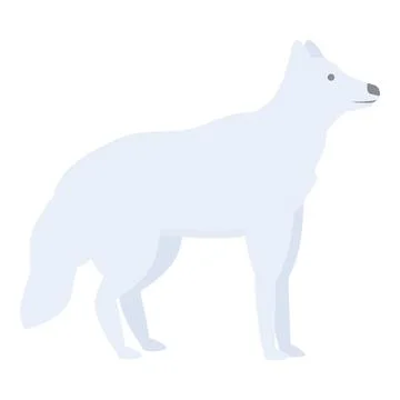 Polar wolf icon cartoon vector. Arctic animal Illustrazione stock