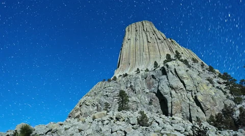 Polaris and the Devil's Tower Stock Footage 54714565