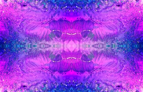 Polarised microscopy view of polished alloy with colourful anisotropic micro Stock Illustration