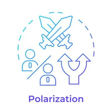 Polarization blue gradient concept icon 스톡 일러스트