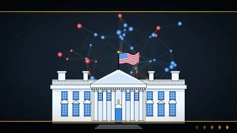 Polarized voter network splitting camps storm seamless loop Stock Footage 343828066