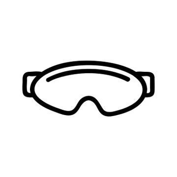 Polarizing icon vector glasses. Isolated contour symbol illustration Ilustração Stock