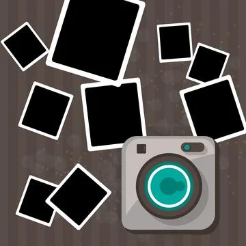 Polaroid camera background Stock Illustration