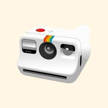 Polaroid camera vector illustration. classic photograph sign and symbol. Stock Illustration