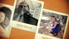 Polaroid on table heart.zip Stock After Effects