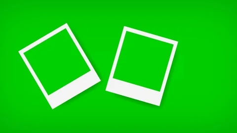 Polaroids frames with green screen for y... | Stock Video | Pond5